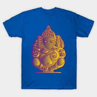 GANESHA gold & purple T-Shirt